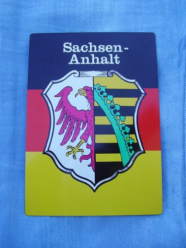 Blechschild sachsen anhalt - blechschild, sachsen-anhalt