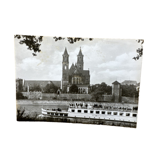 Postkarte magdeburg elbe - magdeburg, mit