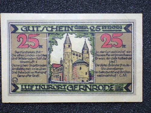 Notgeld deutschland gernrode - gernrode, /