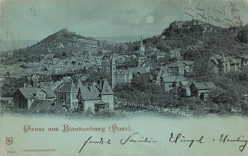 Blankenburg stadtpanorama - ak,