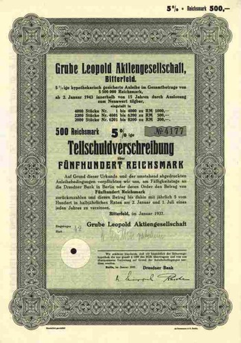 Grube leopold 1937 bitterfeld - grube,