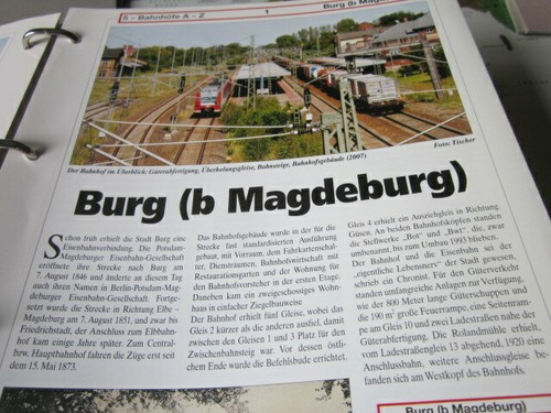Bahnhof und gleisplan burg - bahnhof,