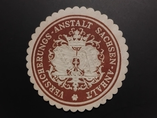 Siegelmarke sachsen anhalt - siegelmarke,