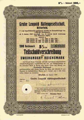Grube leopold 1937 bitterfeld - leopold,