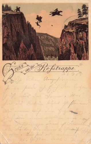 Rosstrappe bei thale reiter - ak,