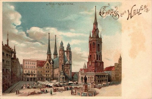 Litho gruss aus - aus, an